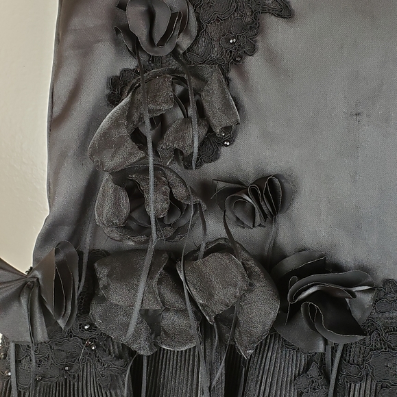 2 piece Black Evening Dress & Corset - Picture 4 of 8